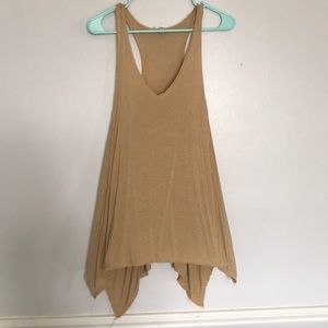 Mustard distressed trapeze tank